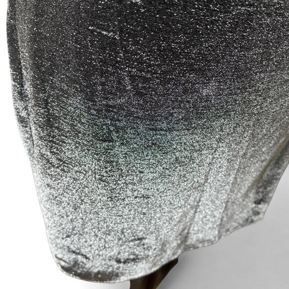 90's vTG ANDREA POLIZZI BLACK SILVER SPARKLE GLITTER COCKTAIL DRESS 6 medium. - Picture 5 of 8